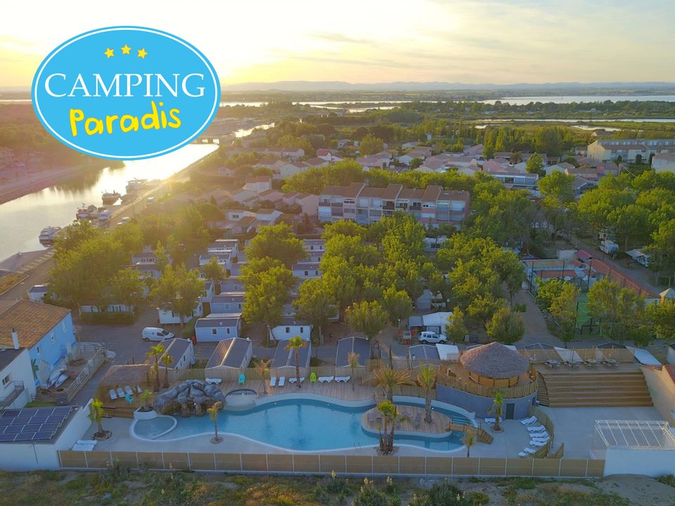 Camping Robinson à Marseillan Plage - vue aerienne