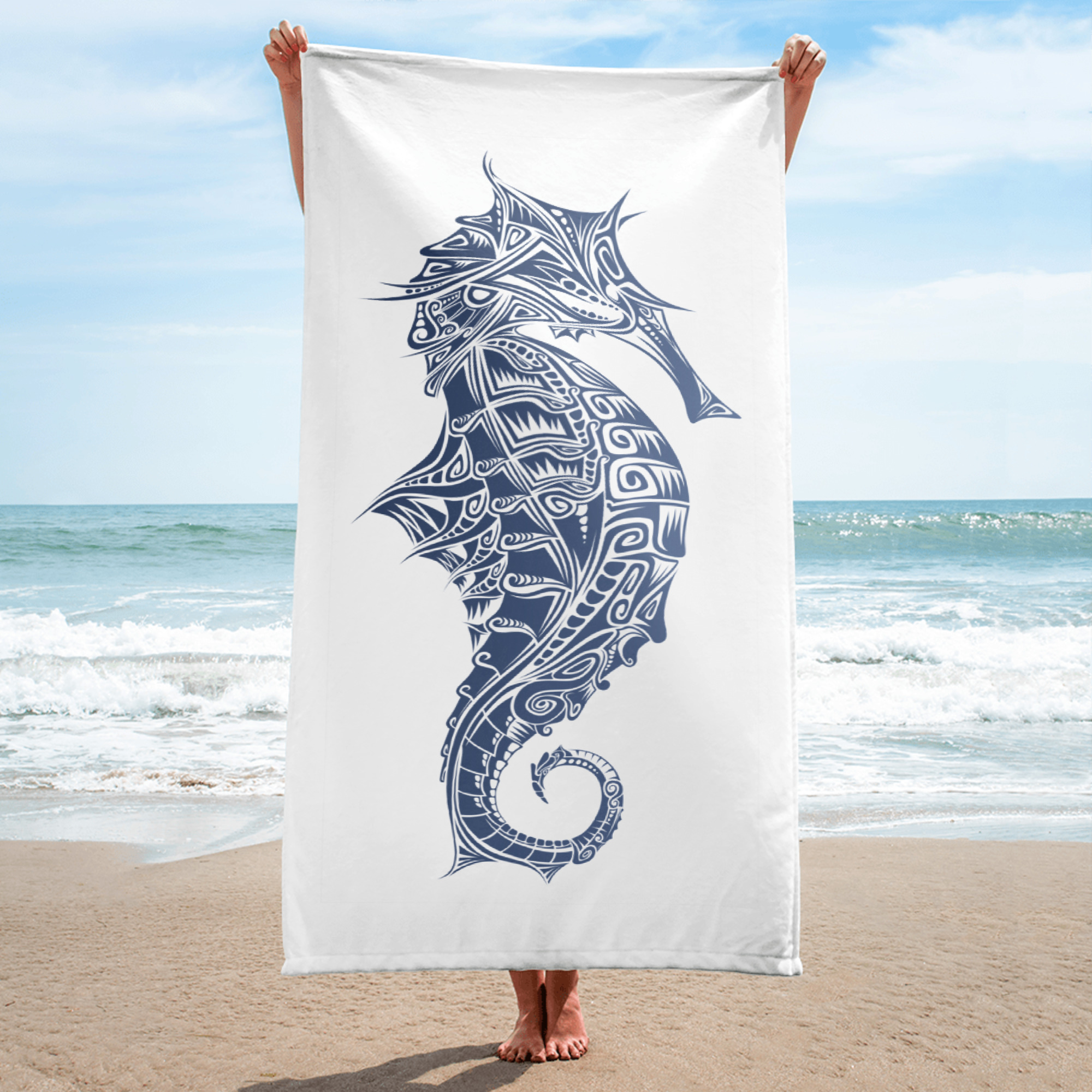 Serviette de plage hippocampe de l’étang de Thau – Image 4