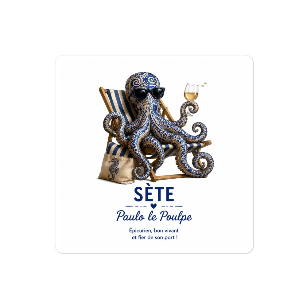Sticker Sète – Paulo le Poulpe | Collection TeamThau – Image 2
