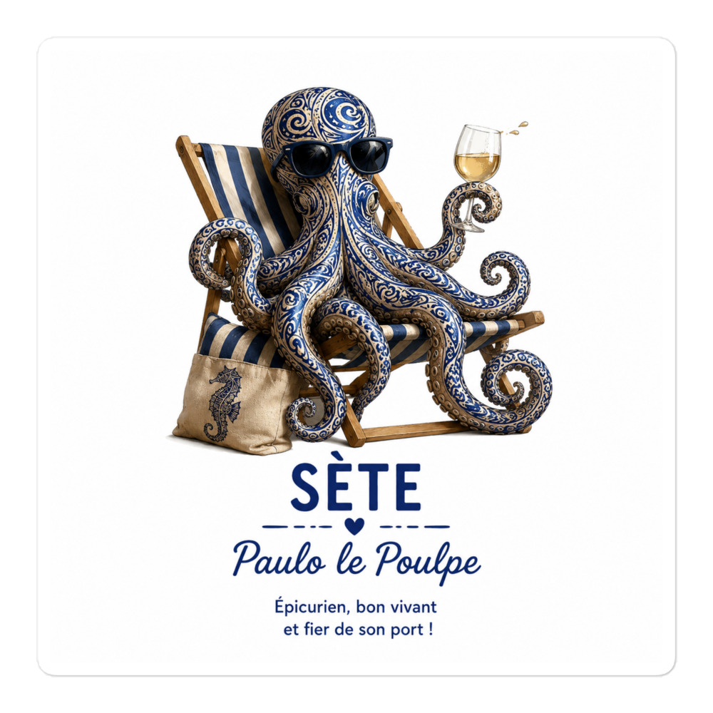 Sticker Sète – Paulo le Poulpe | Collection TeamThau – Image 3