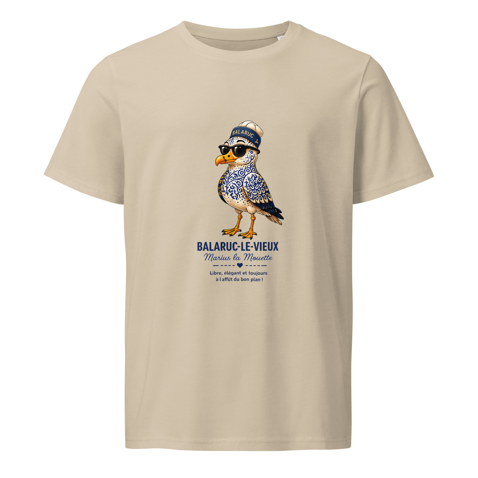 T-shirt Balaruc-le-Vieux Marius la Mouette – Le charme authentique de l’étang de Thau