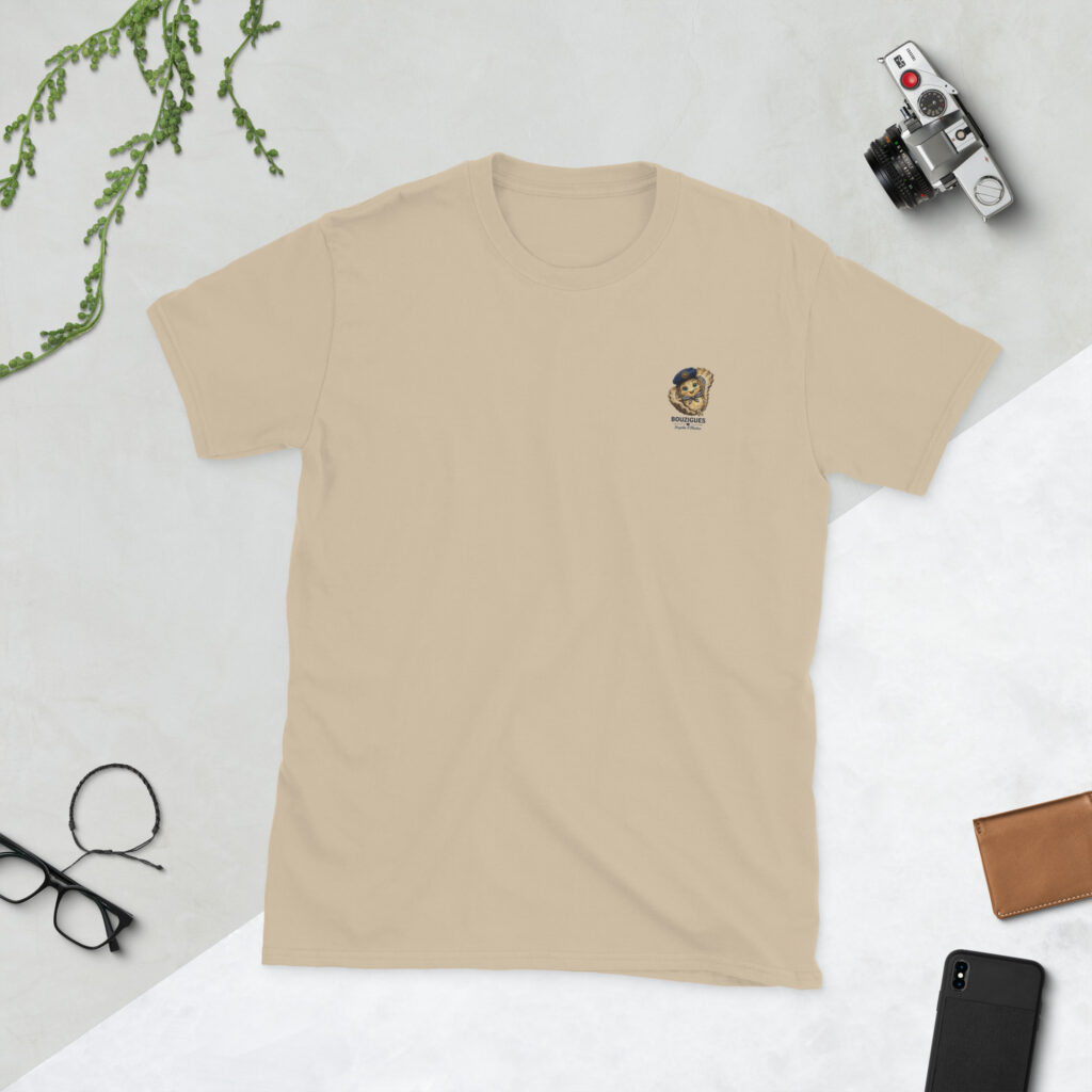 Tee-shirt unisexe brodé Suzette l’Huître de Bouzigues - Sable