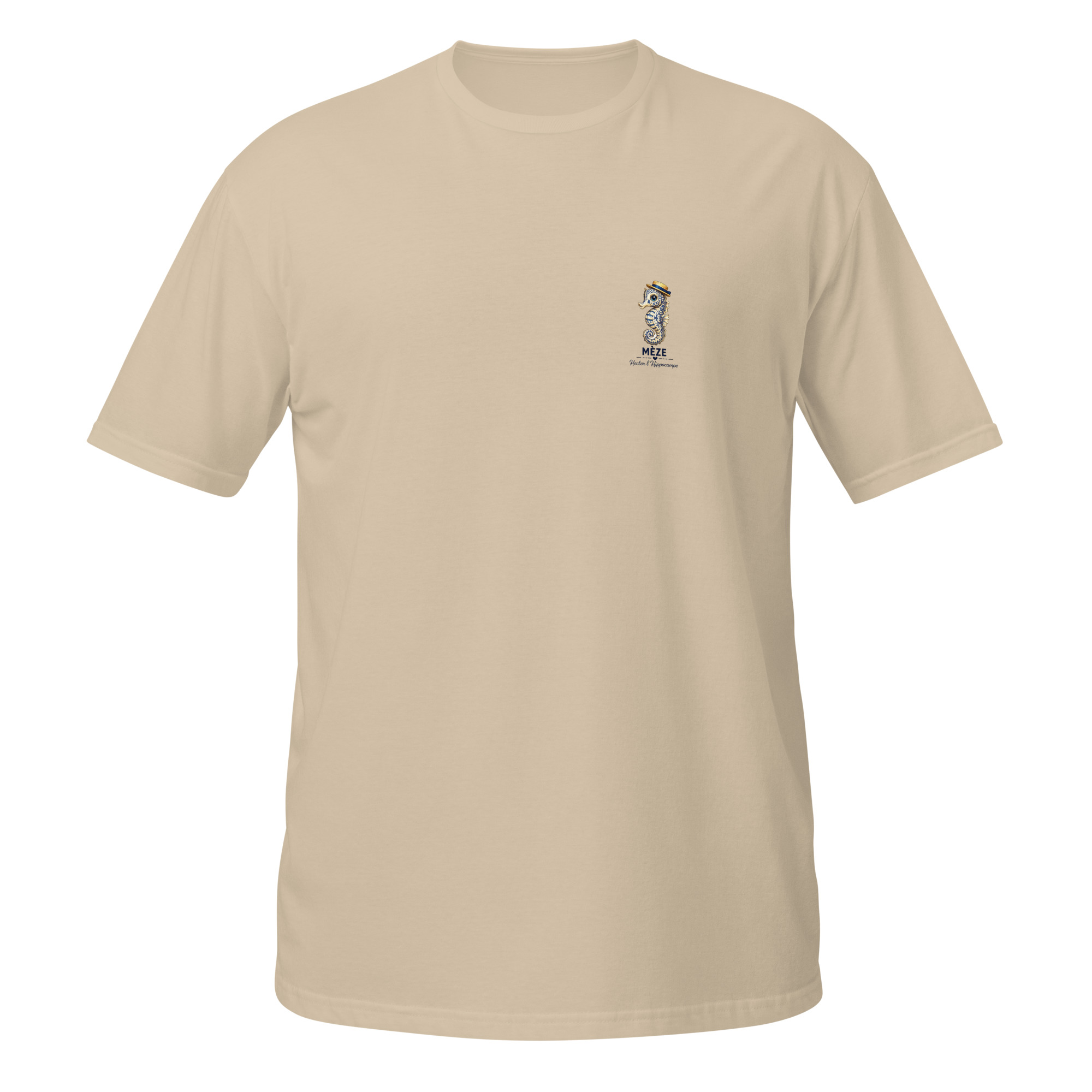 T-shirt Hector de Mèze – Petit motif côté cœur - Sable (SAND)