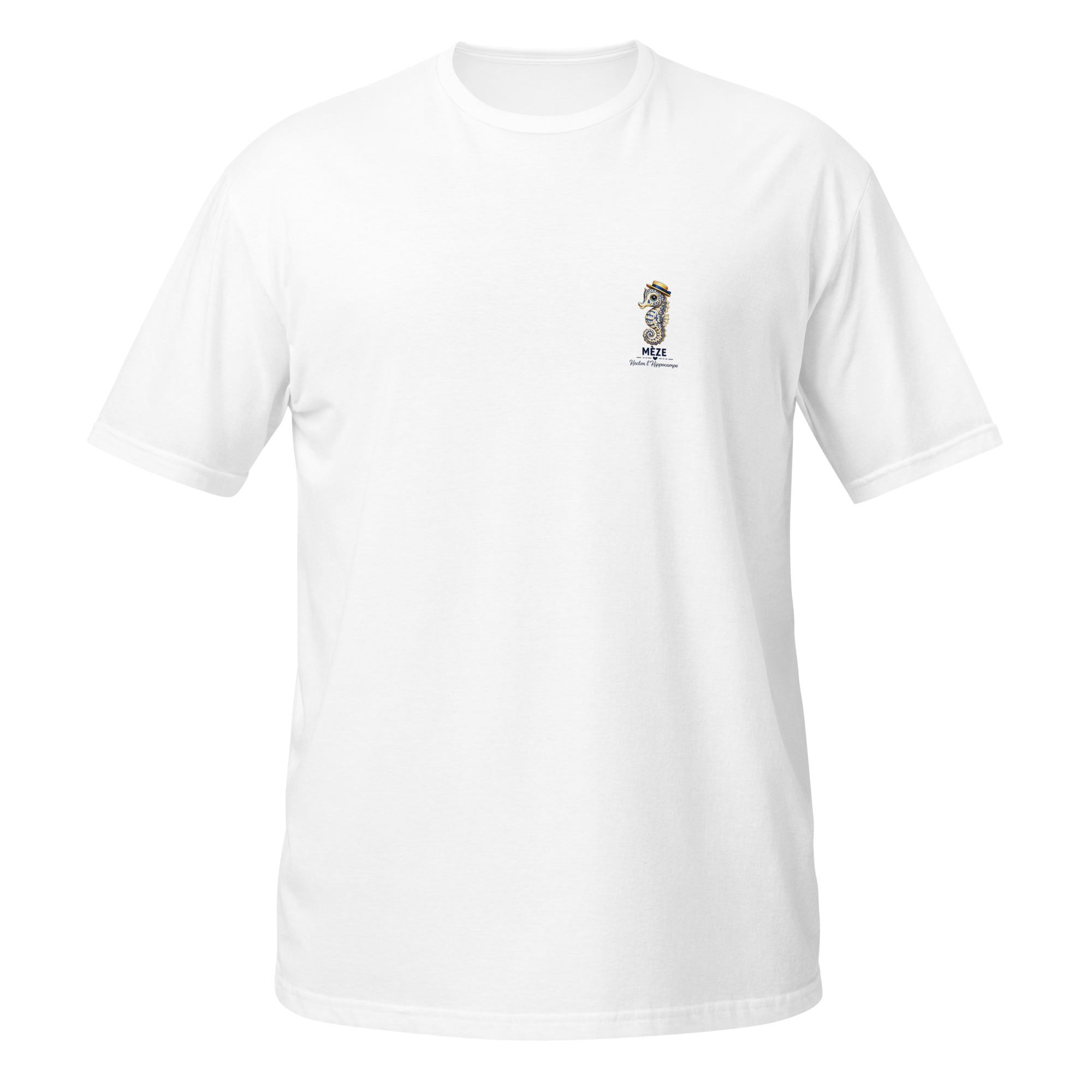 T-shirt Hector de Mèze – Petit motif côté cœur - BLANC (WHITE)
