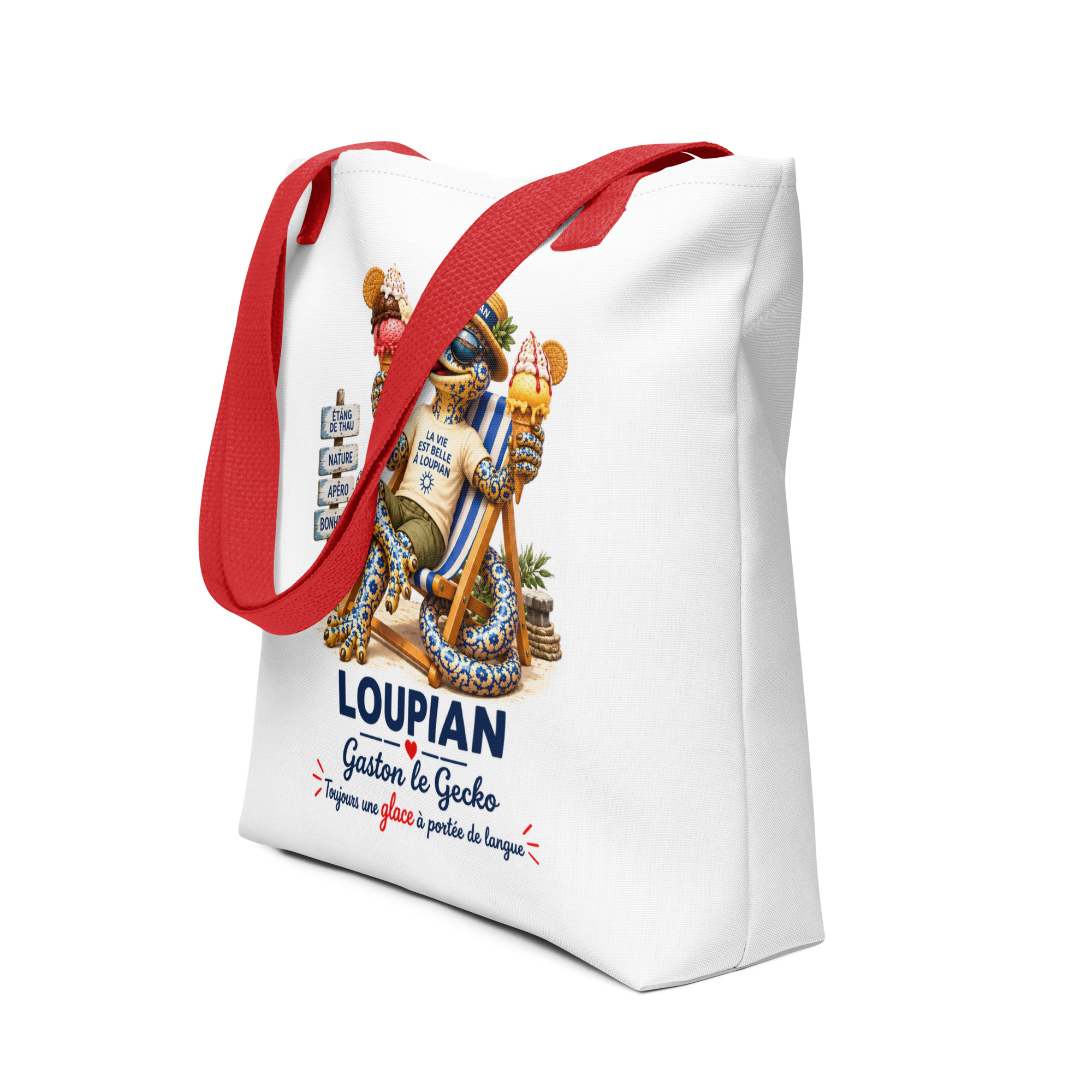 Sac de plage et de courses Gaston le Gecko – Loupian