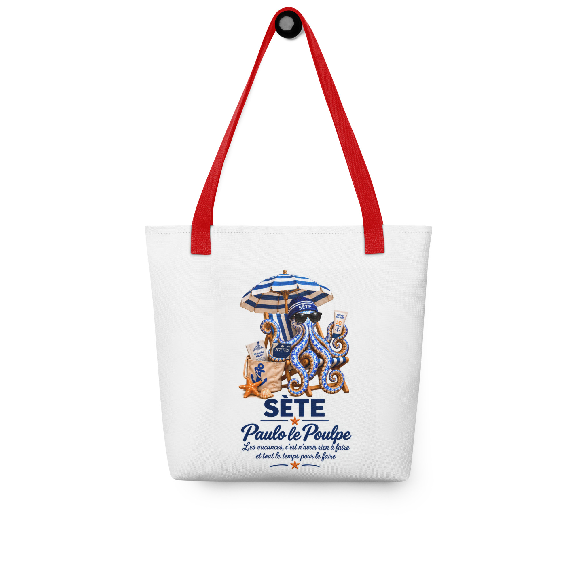 Sac de plage et de courses Paulo le Poulpe – Sète – Image 3